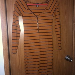 Striped long sleeve dress